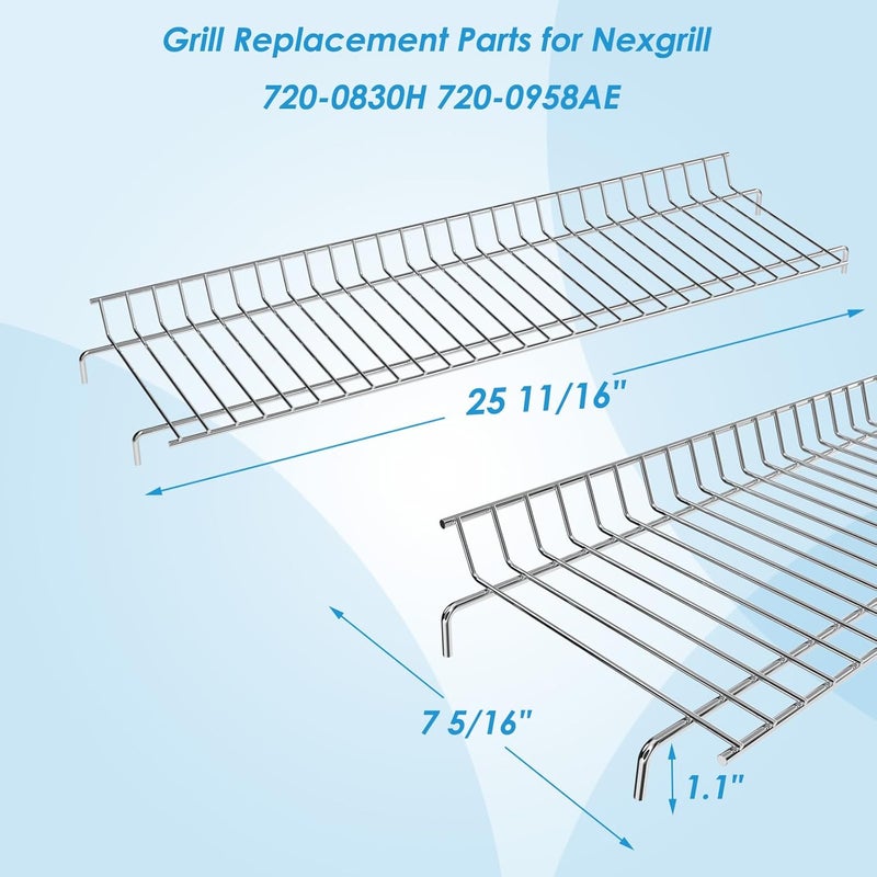 BBQration Warming Rack Grill Parts for Nexgrill 720-0830H 720-0958AE 720-0789H, 25.6 Inch Grill Rack Swing Away Grid for Nexgrill Replacement Parts 4 Burner - Image 5